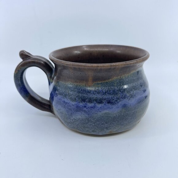 handcrafted mountain arts pottery ceramic moose soup mug 24oz capacity - Picture 2 of 6